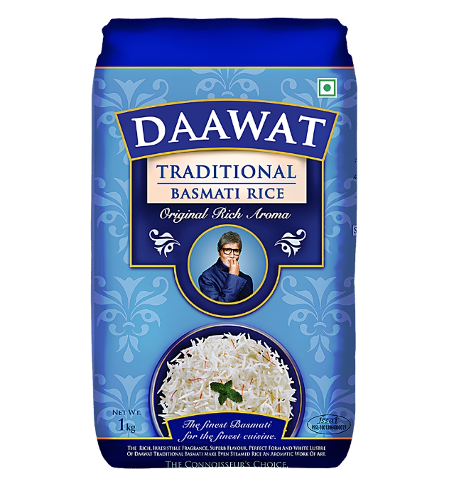 Untitled design DAWAAT TRADITIONAL BASMATI RICE (BLUE)- 1KG - Image 1