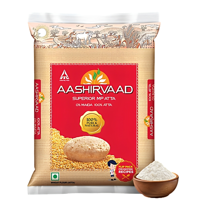 HALDIRAM BOONDI SALTED 200G AASHIRVAAD GOLD ATTA - 1KG - Image 1