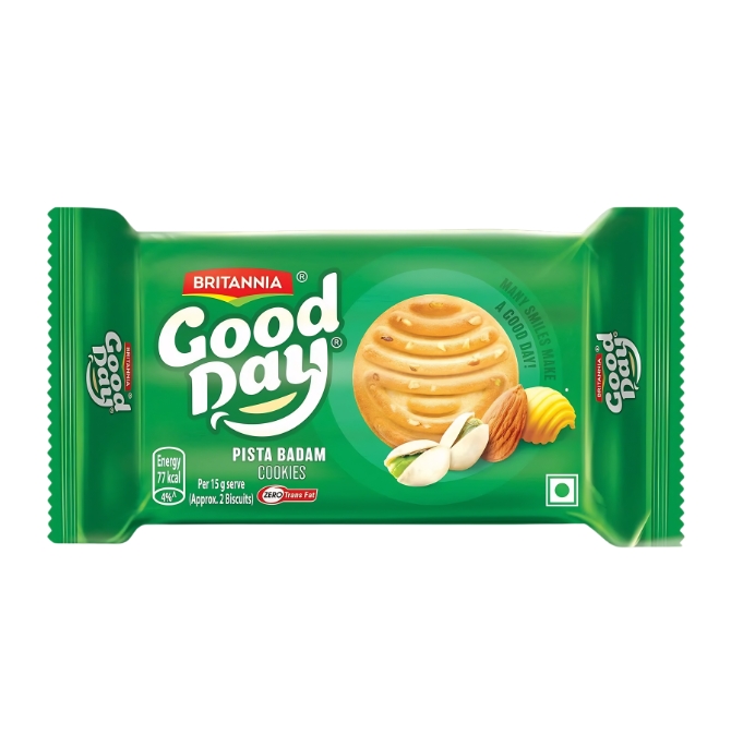 HALDIRAM BOONDI SALTED 200G GOOD DAY PISTA BADAM - 75GM - Image 1