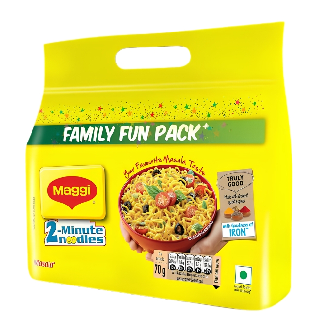 HALDIRAM BOONDI SALTED 200G MAGGI FAMILY PACK 6-IN-1 - Image 1