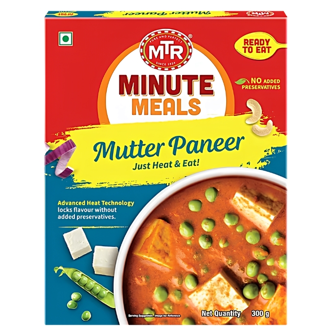 Untitled design MTR MINUTE MEALS MUTTER PANEER - 300G - Image 1
